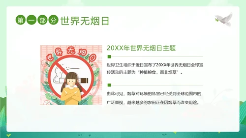 世界无烟日幼儿园禁烟家长会PPT课件