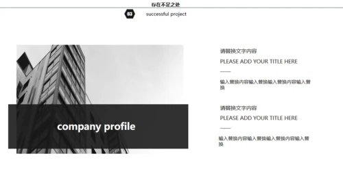黑白灰简约商务年终总结通用PPT模板