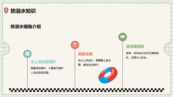 彩色可爱卡通假期出行安全班会PPT模板