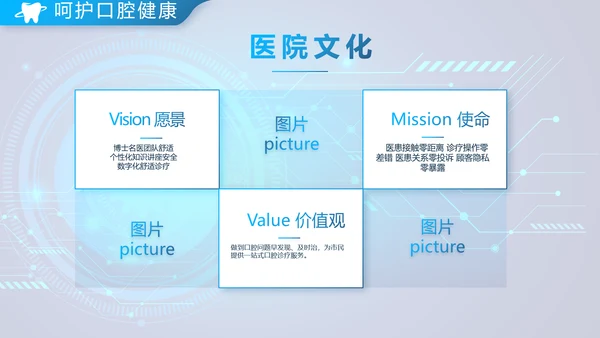 蓝色牙科口腔工作总结动态PPT模板