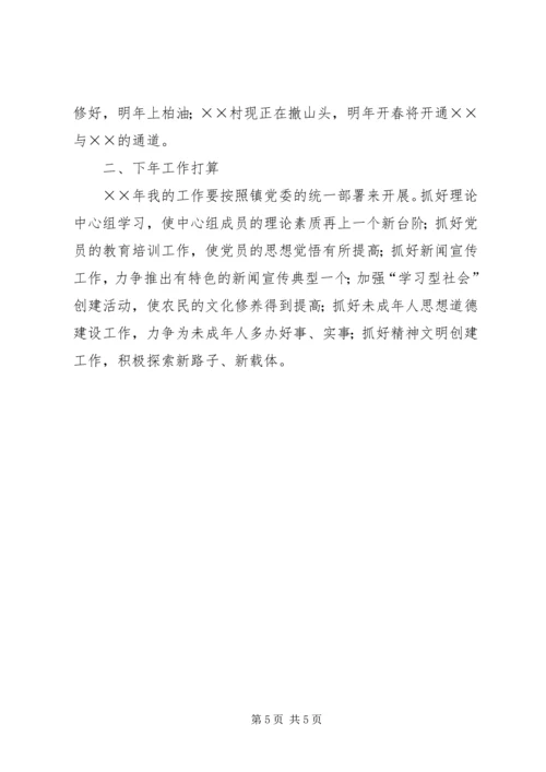 乡镇宣传委员述职报告.docx
