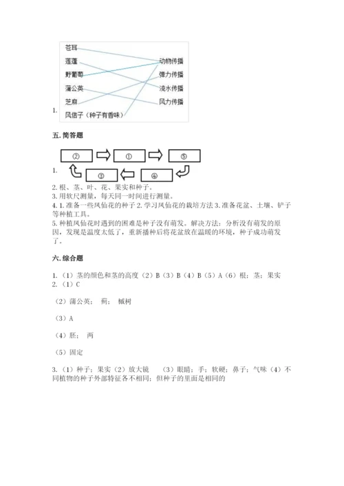 教科版科学四年级下册第一单元《植物的生长变化》测试卷【有一套】.docx