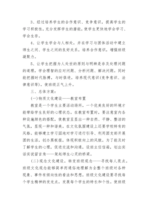 班级建设活动方案实施.docx