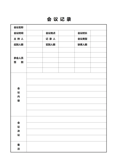 签到会议记录