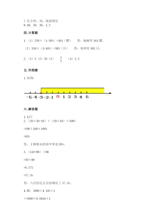 北戴河区六年级下册数学期末测试卷必考题.docx