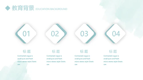 小清新个人简历自我介绍动态PPT模板