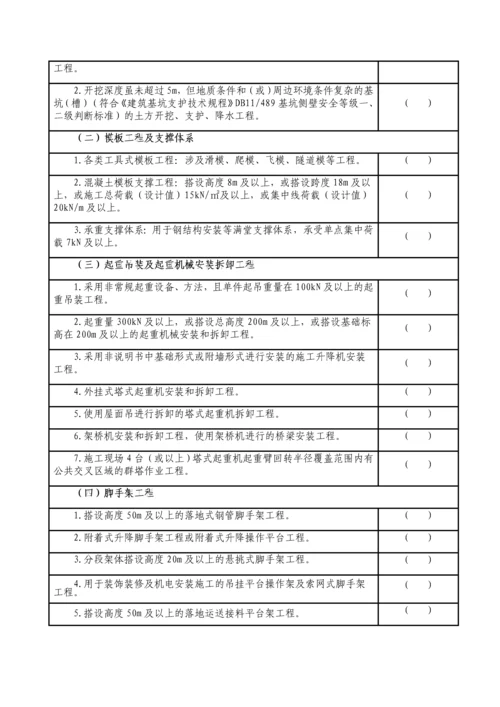 危险性较大的分部分项工程清单汇总.docx