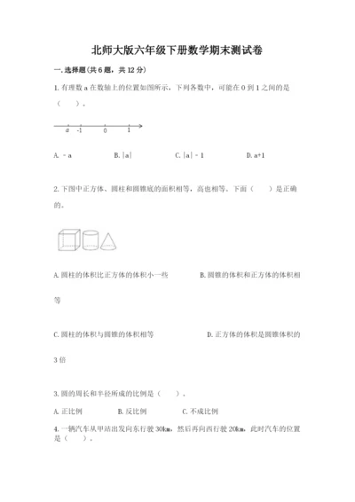 北师大版六年级下册数学期末测试卷【历年真题】.docx