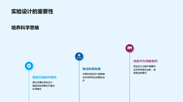 掌握科学实验设计