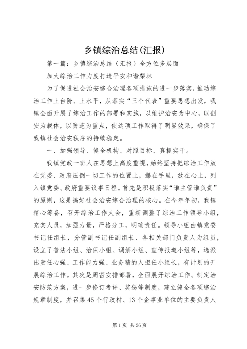 乡镇综治总结(汇报).docx