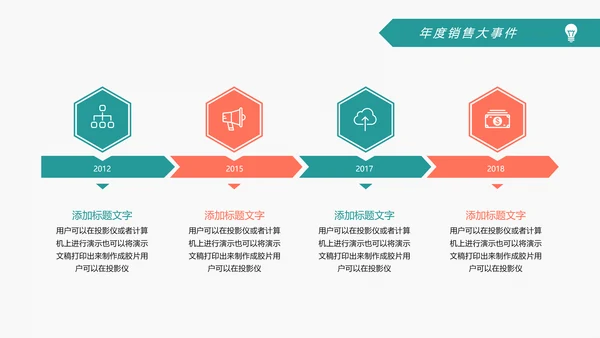 2019扁平化设计销售部年终报告总结计划PPT模板