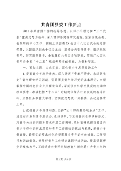 共青团县委工作要点 (3).docx