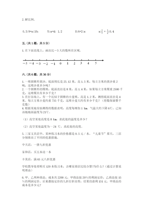 小学毕业班数学检测题附参考答案【轻巧夺冠】.docx