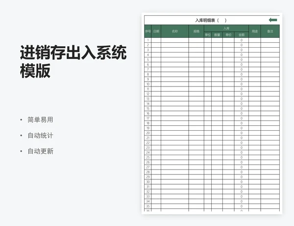 进销存出入系统模版
