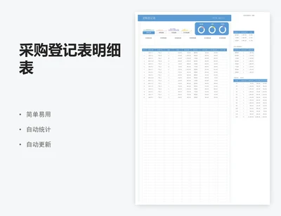 采购登记表明细表