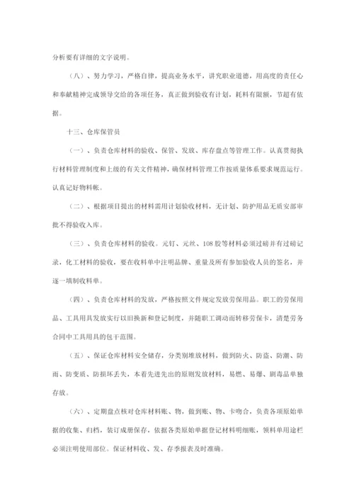 项目经理部机构成员岗位职责.docx