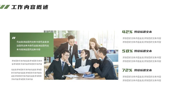 森系绿植风商务工作汇报PPT模板工作总结