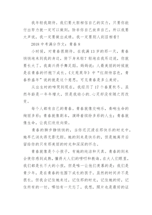 中考满分作文：青春.docx