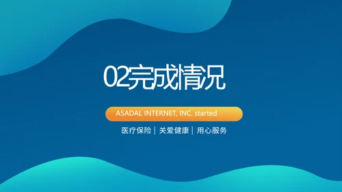蓝色医疗保险年终工作总结动态PPT