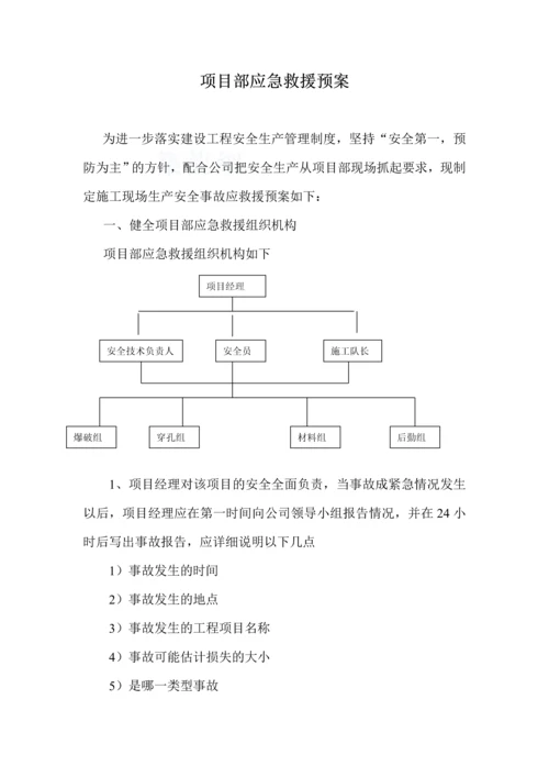 工程项目部应急救援预案.docx