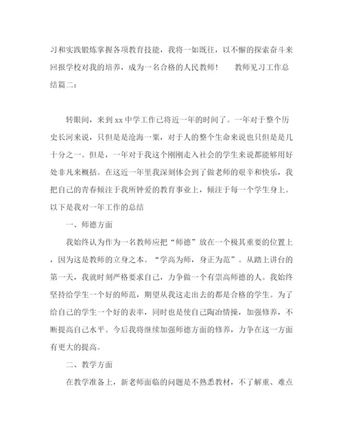 精编之教师见习工作总结范文两篇.docx