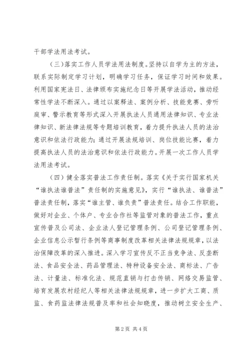 监督局普法工作计划.docx