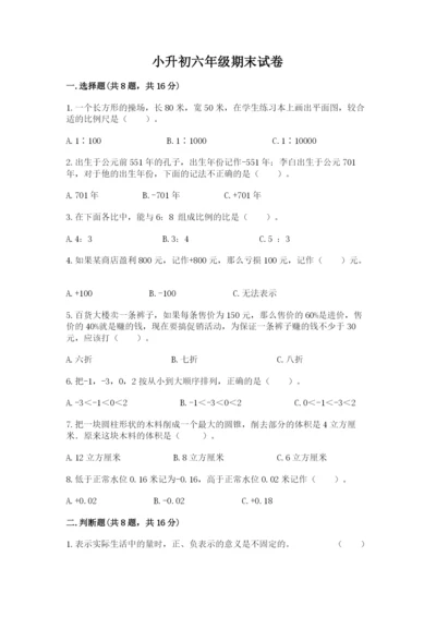小升初六年级期末试卷（易错题）word版.docx