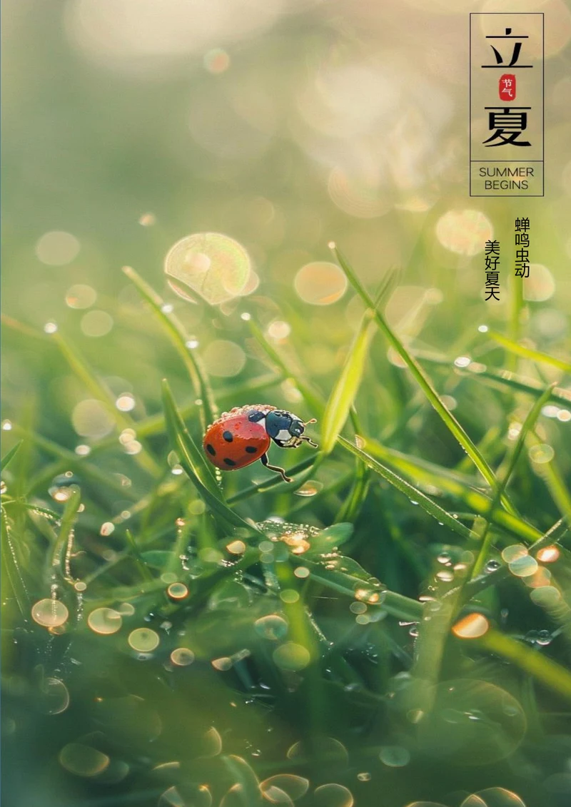 美好夏天立夏节气海报
