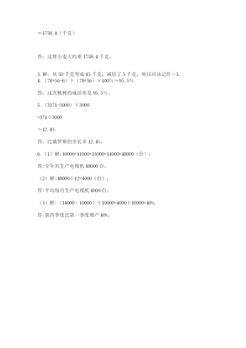 人教版数学六年级下册试题期末模拟检测卷带答案（满分必刷）.docx