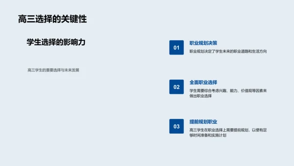 高三学生职业规划指导PPT模板