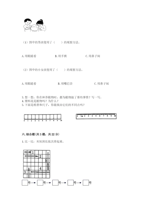 教科版一年级上册科学期末测试卷【培优】.docx