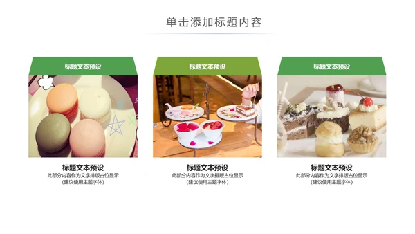 美食甜点下午茶烘培蛋糕动态PPT模板