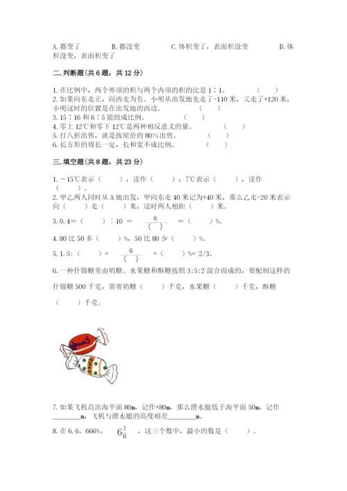 株洲市小升初数学测试卷a4版.docx