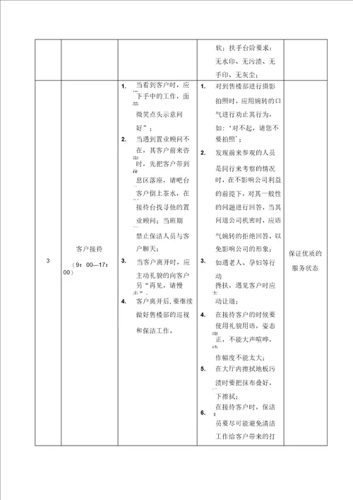 案场保洁工作流程、标准