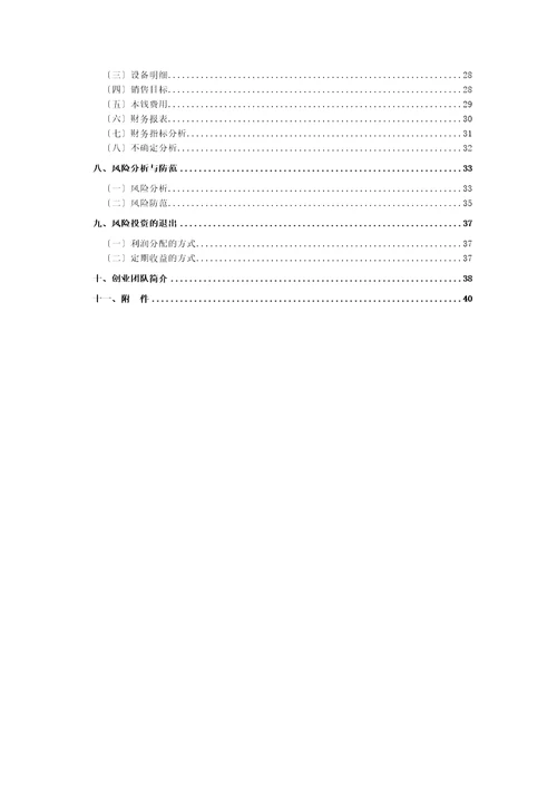 大学生挑战杯创业大赛商业计划书