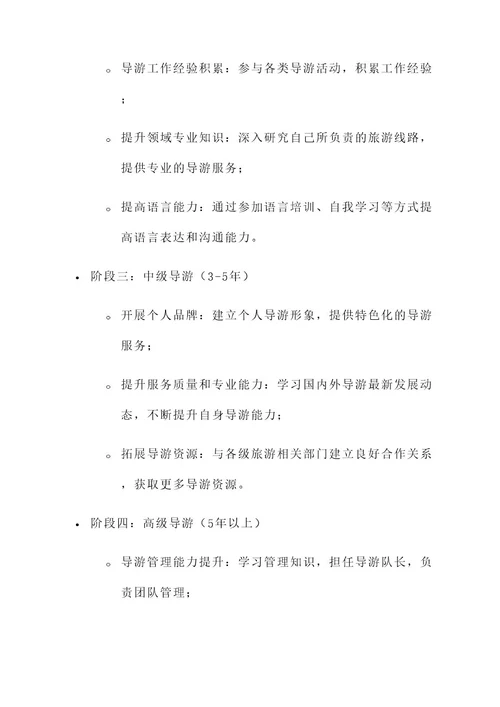 大学生导游职业生涯策划书