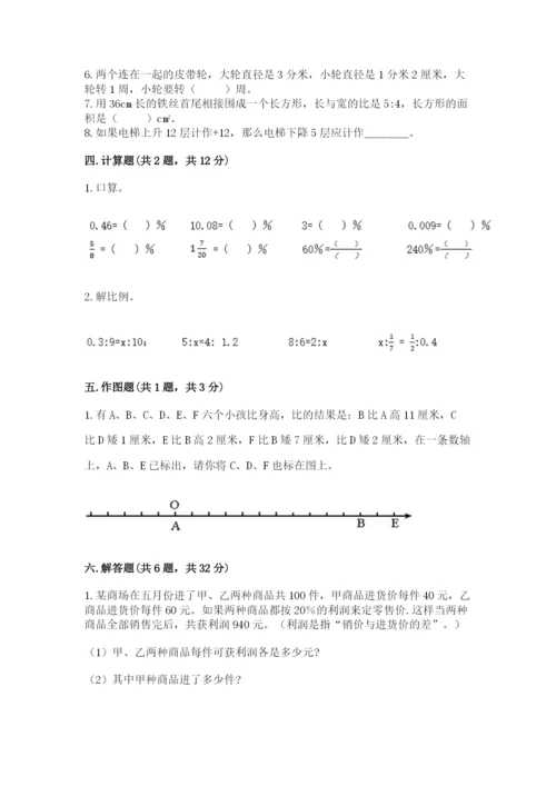 沪教版小学数学六年级下册期末检测试题附参考答案（突破训练）.docx