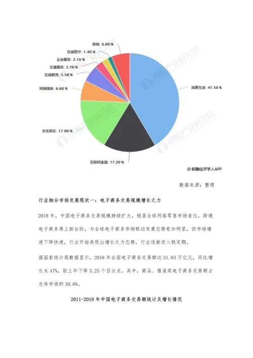 中国互联网行业市场分析电子商务交易规模增长乏力-网络游戏成熟稳定发展.docx