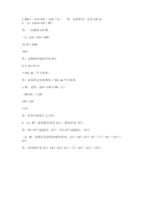 人教版数学小升初模拟试卷精选.docx