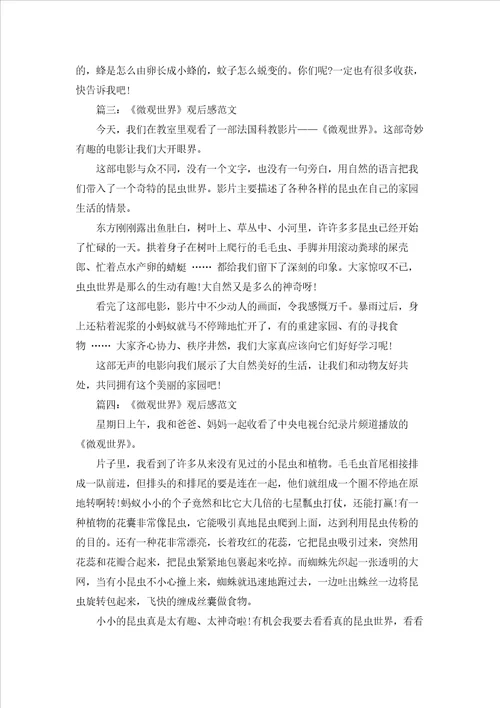 微观世界观后感范文5篇