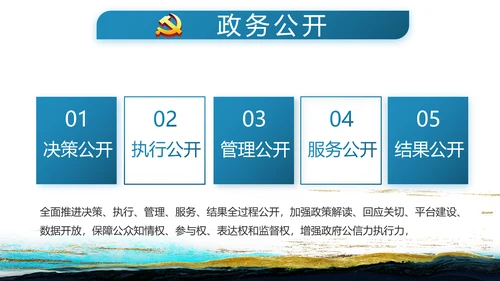 蓝色中国风纪检监察党风廉政建设文化动态PPT