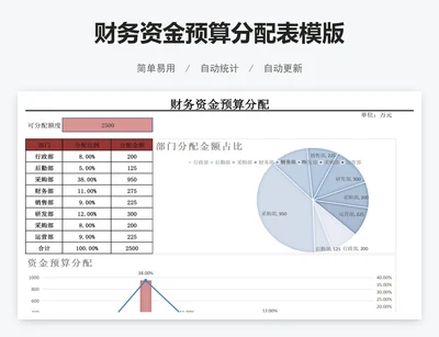 财务资金预算分配表模版