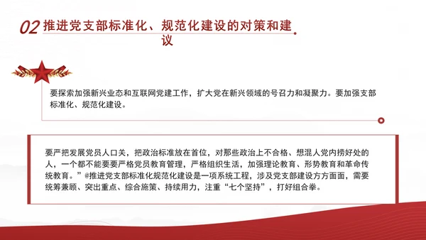 2024党支部标准化规范化建设面临的问题和对策ppt课件