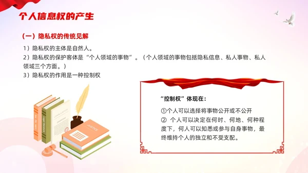 红色简约个人信息保护法PPT模板宣传PPT动态PPT法律