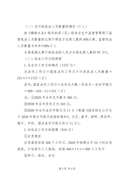 应急管理局安全生产行政执法计划.docx