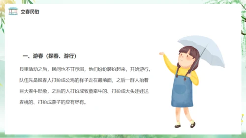 立春春风杨柳通用PPT模板