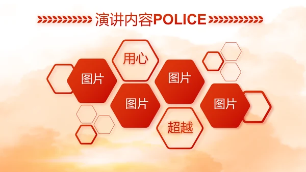 红色大气公安警察工作总结计划PPT