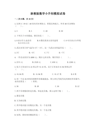 浙教版数学小升初模拟试卷精品【典优】.docx