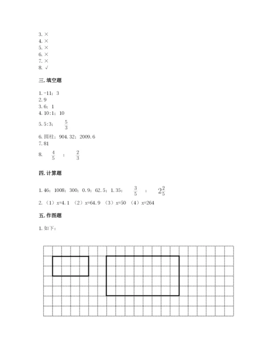 北师大版小学六年级下册数学期末检测试题附答案【基础题】.docx