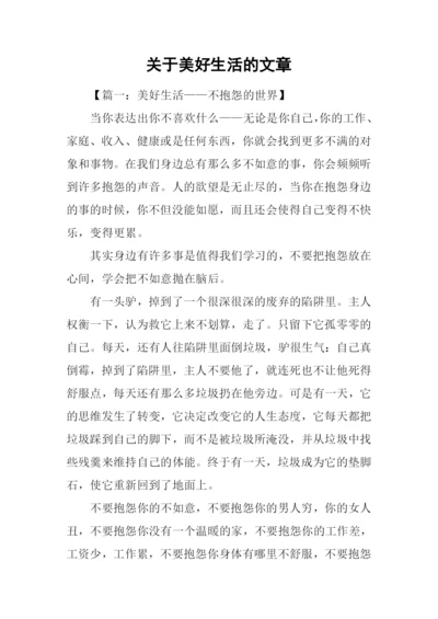 关于美好生活的文章.docx